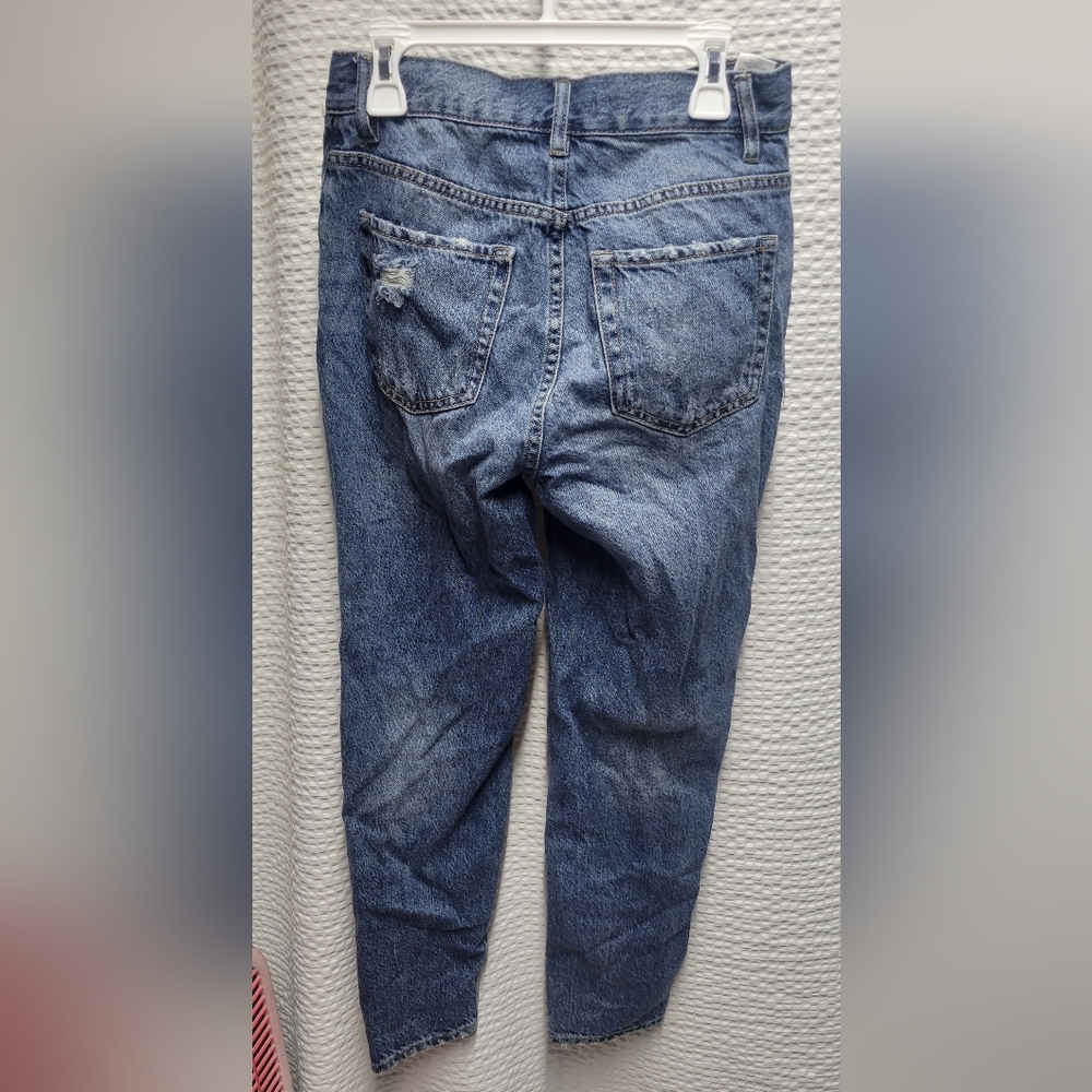 PacSun Women's High Rise Distressed Blue Jeans - Picture 2 of 6